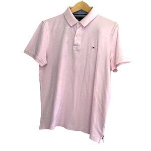 Tommy Hilfiger Mens Pink Custom Fit Polo Shirt